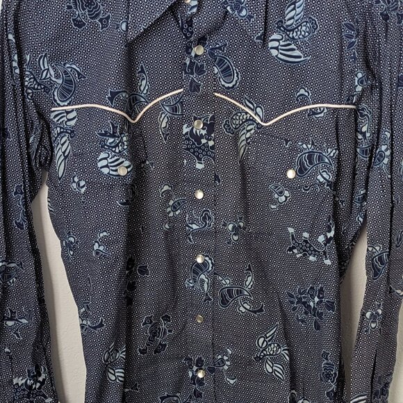 Vintage Brutus Pearl Snap Button Down, Medium - Picture 2 of 5